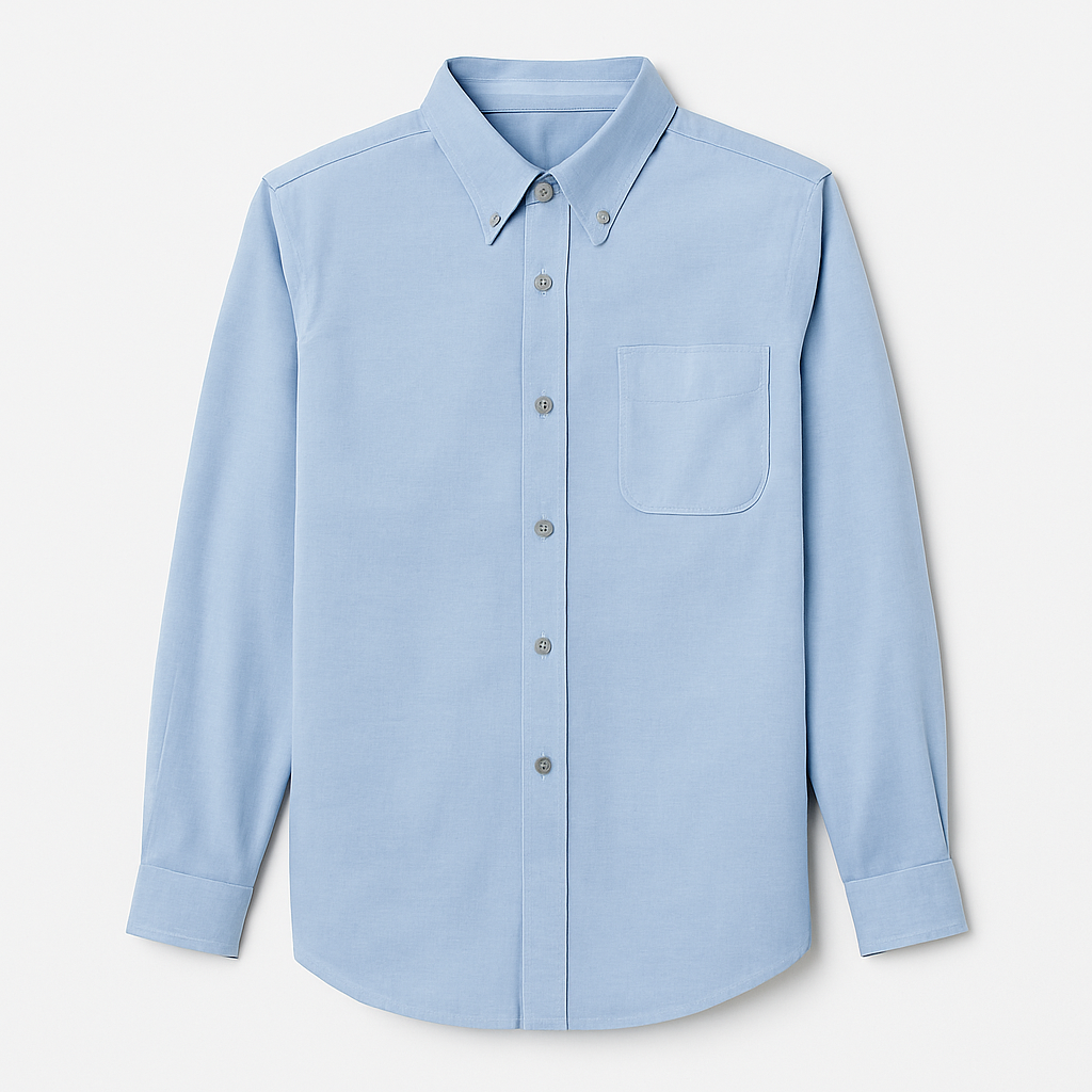 CAMISA OXFORD MANGA LARGA CON LOGO EN PECHO