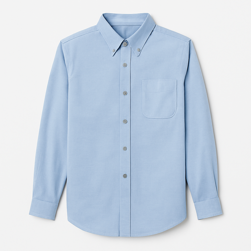 CAMISA OXFORD MANGA LARGA CON LOGO EN PECHO