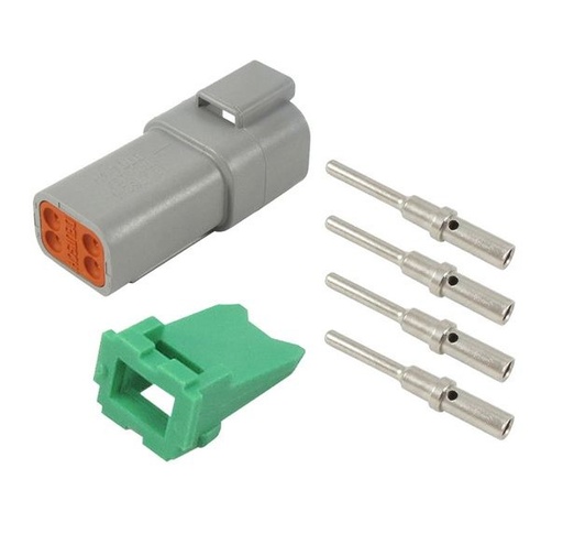 [[DT04-6P-KIT-16]] KIT CONECTOR DEUTSCH MACHO 6 PINES 16-20 AWG